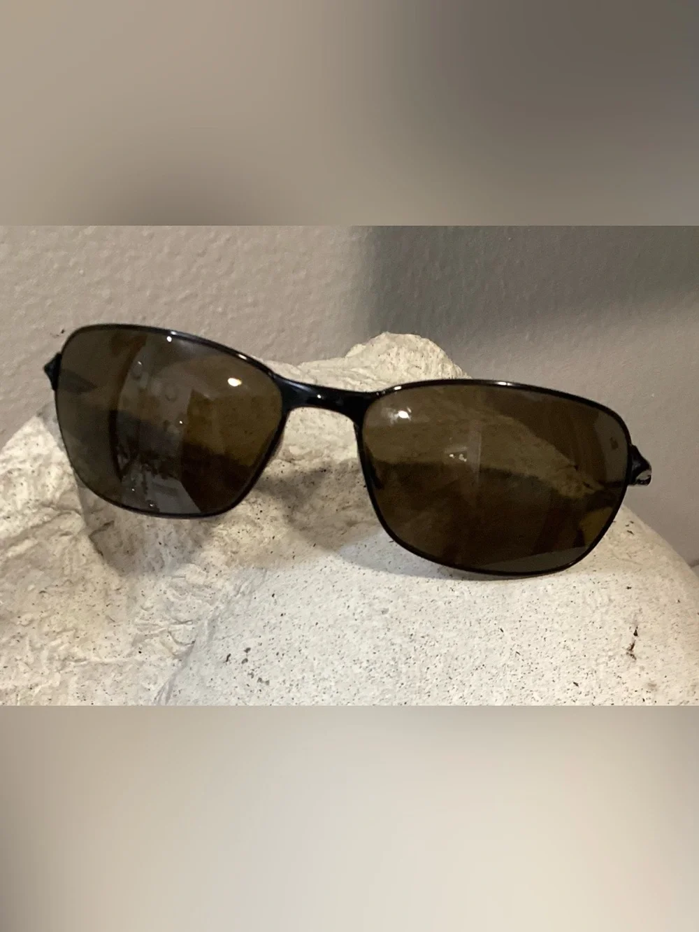 Vintage Oakley C Wire 004046 Men’s Polished Black Frame Black Iridium Polarized